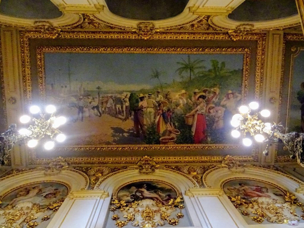 Costa Rica San Jose National theatre fresque ceiling