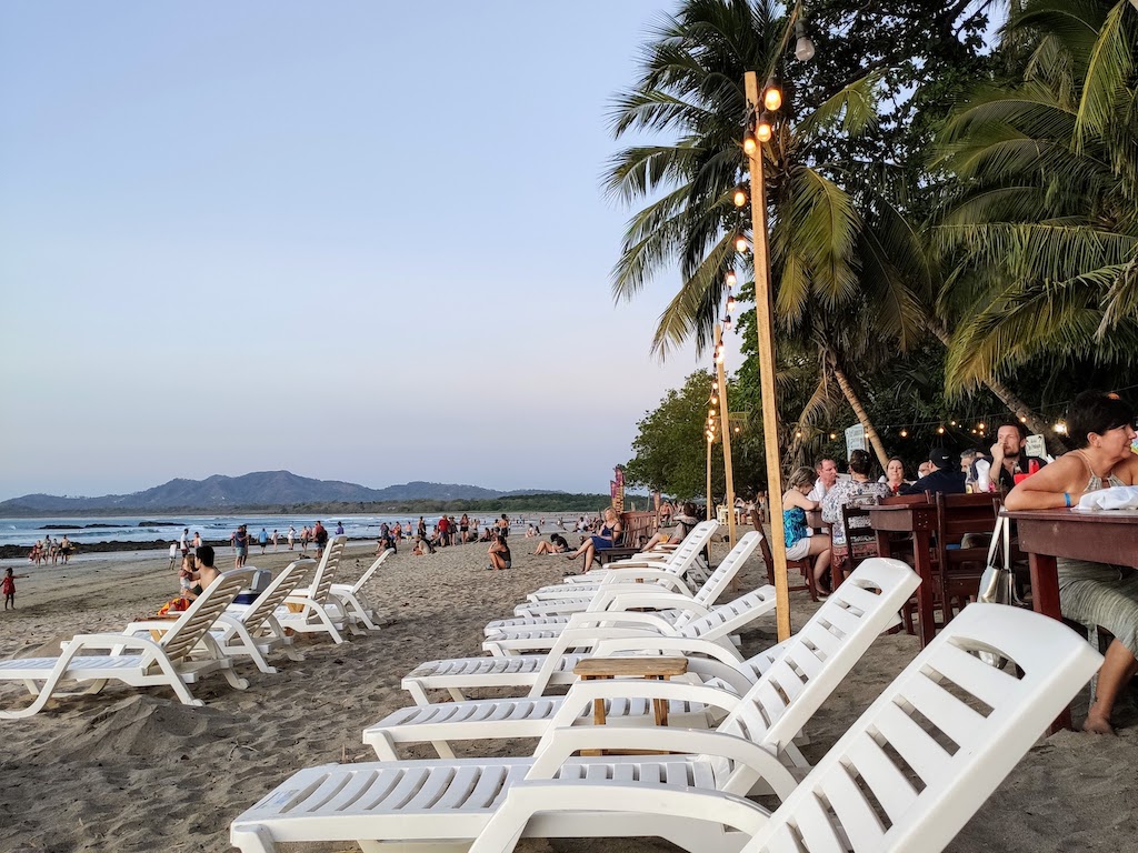 Costa Rica Tamarindo chaise sur la plage