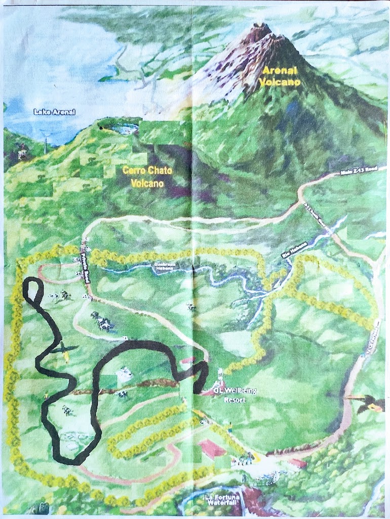 Costa Rica Arenal Cerro Chato map