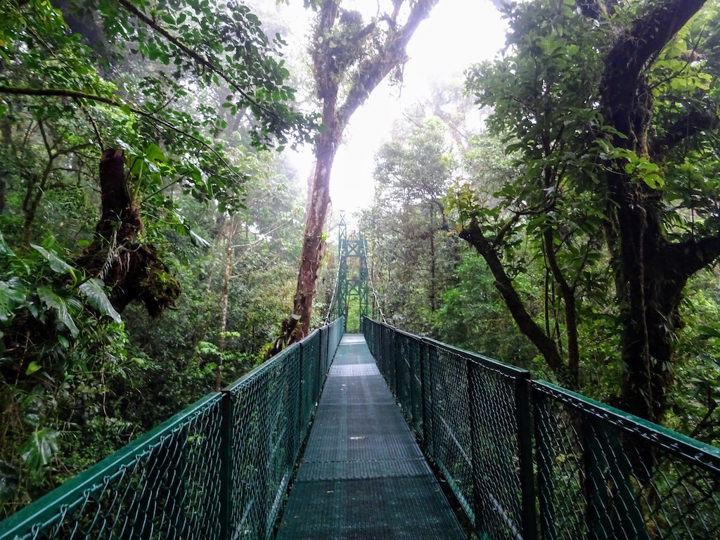 Costa Rica Monteverde Selvatura parc passerelle