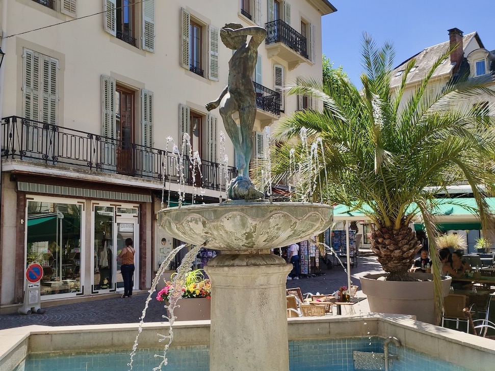 France Aix Les Bains Carnot Square fountain