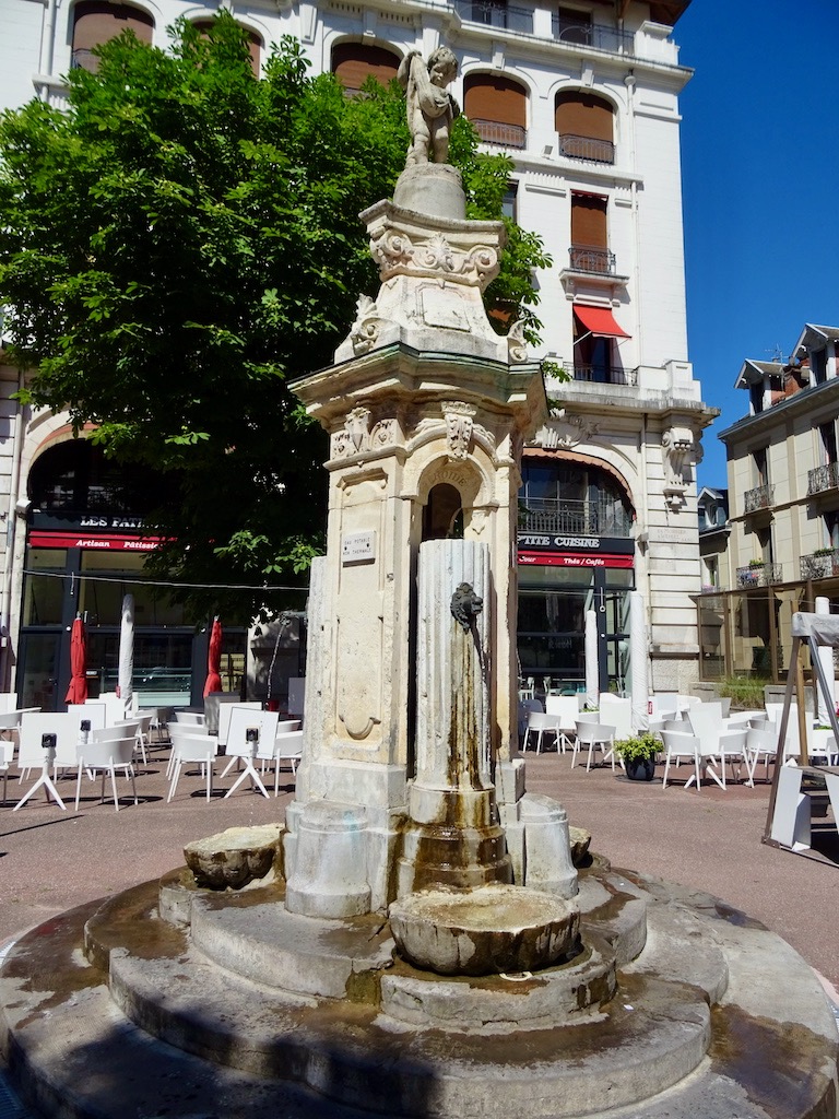 France Aix Les Bains Old thermal bath fountain