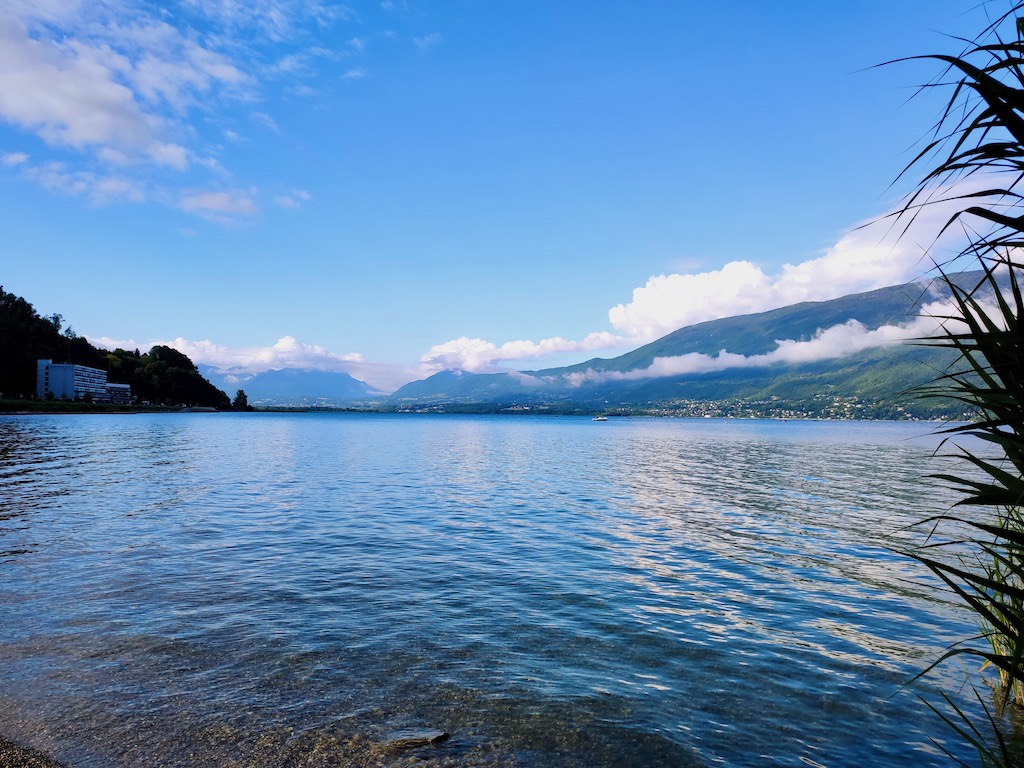 France Aix Les Bains Rowing beach Bourget lake