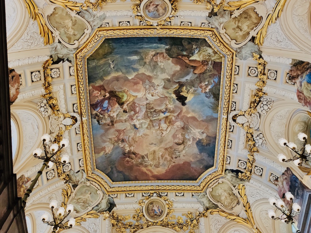 Spain Madrid Royal Palace ceiling fresco hall