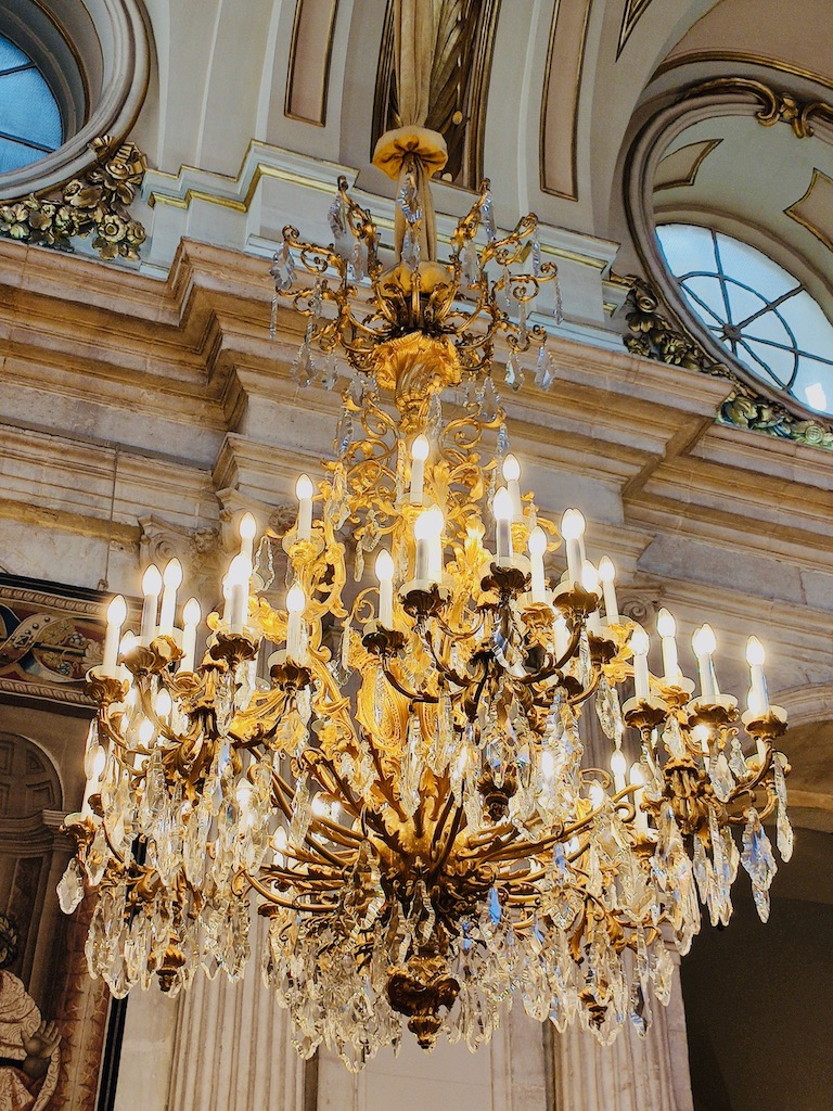 Spain Madrid Royal Palace lamp reception room
