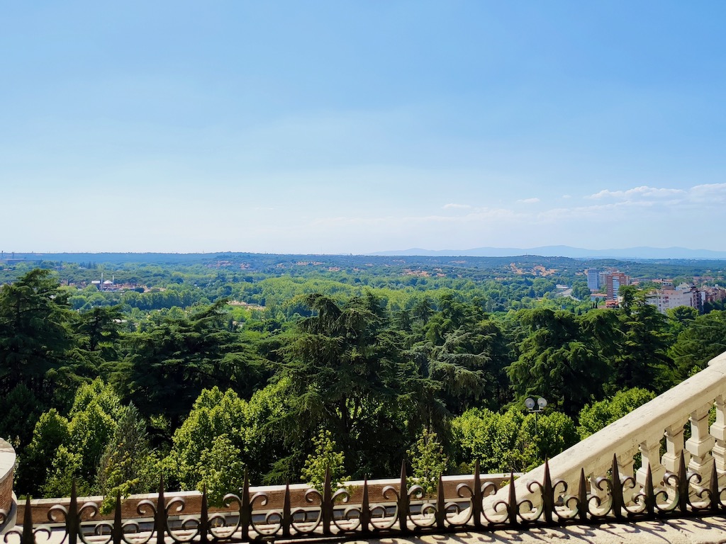 Spain Madrid Royal Palace view park