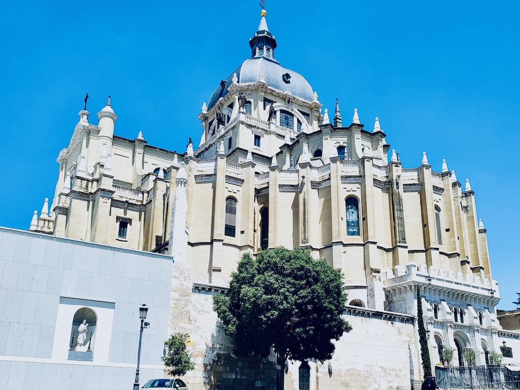 Madrid Almudena cathedral view crypt