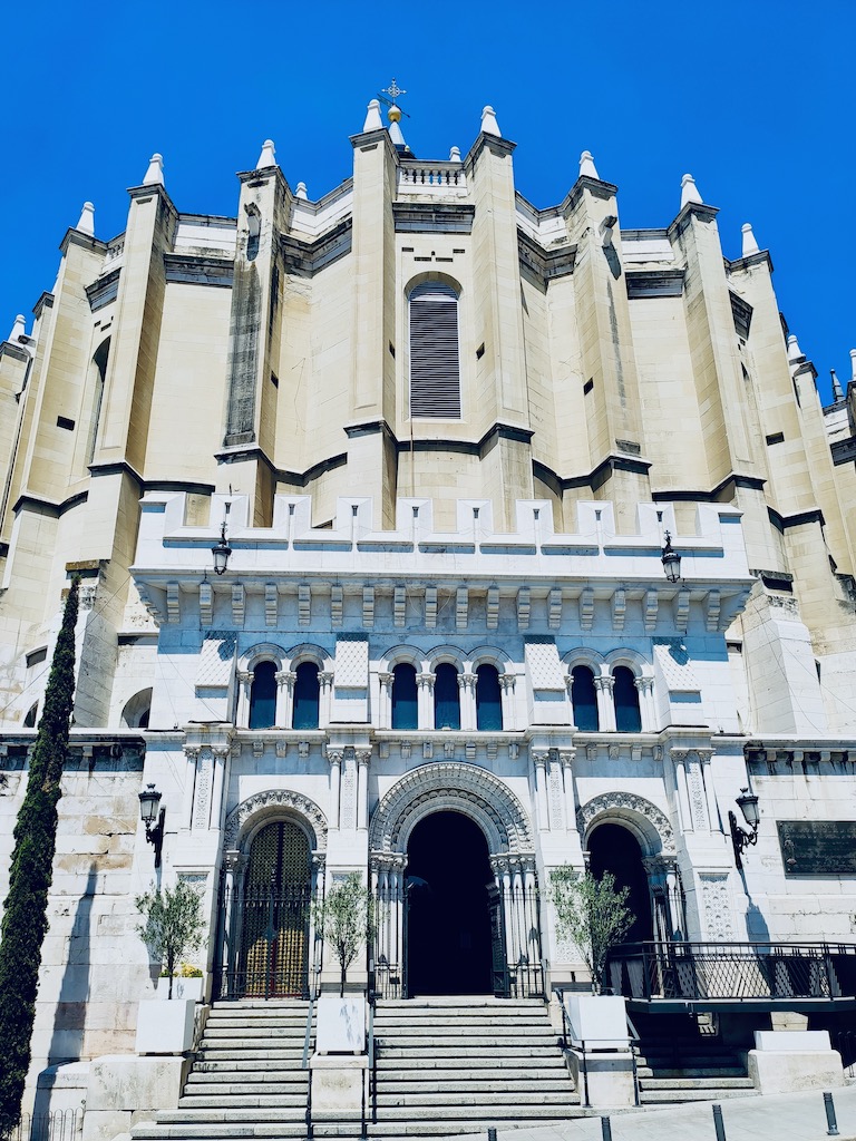 Spain Madrid Almudena cathedral crypt entrance