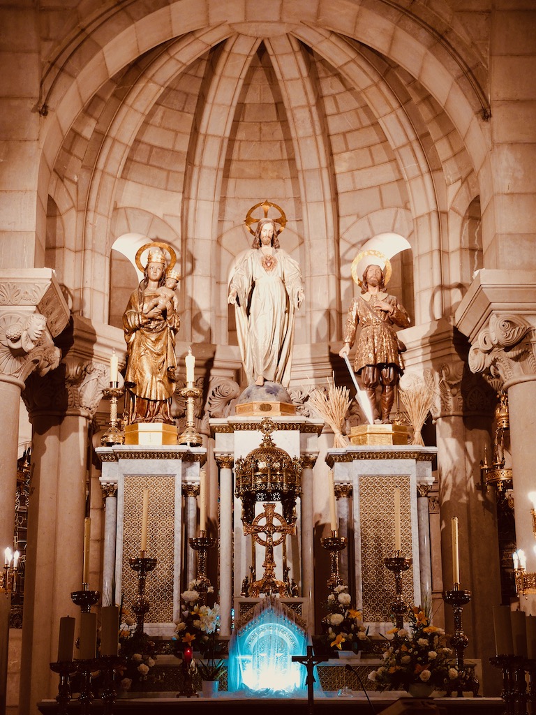 Madrid Almudena cathedral crypt altar