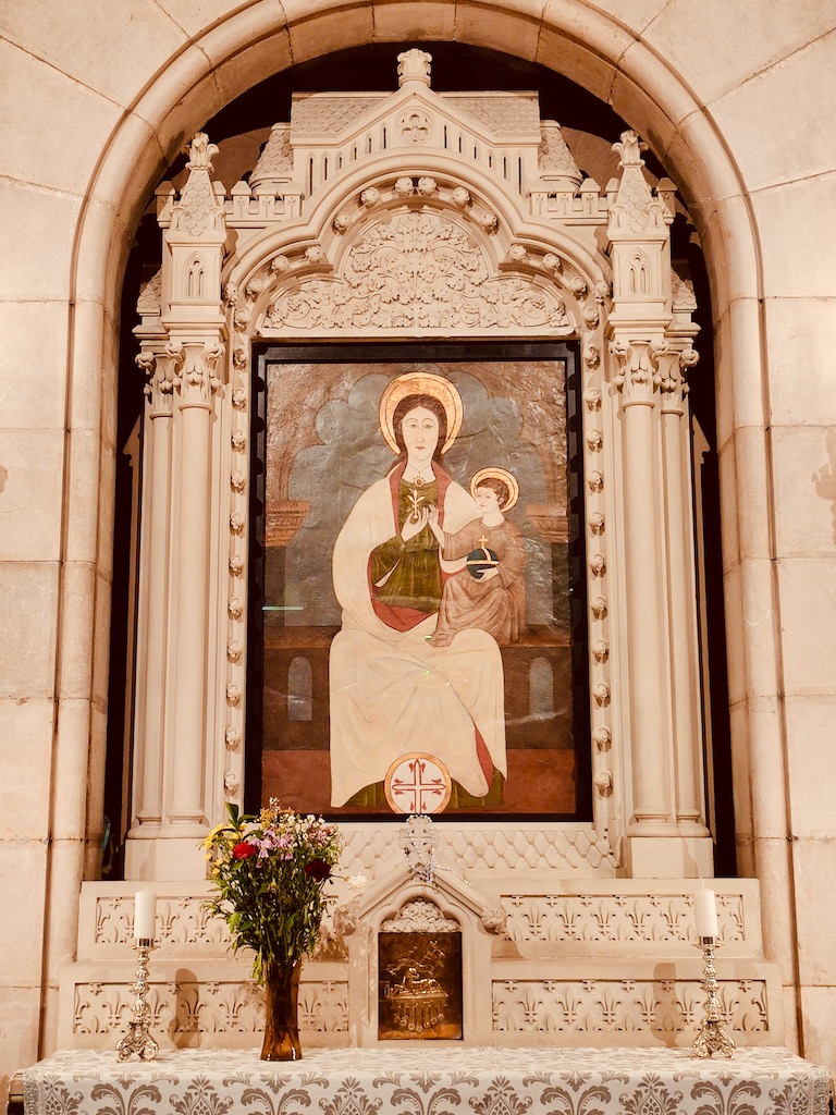 Madrid Almudena cathedral crypt the Virgin of the lily flower