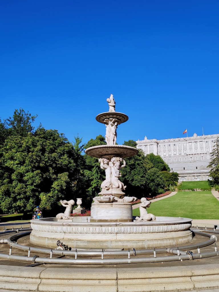 Spain Madrid Campo del Moro main fountain