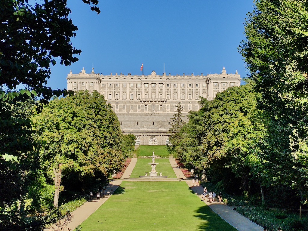 Spain Madrid Campo del Moro view palace