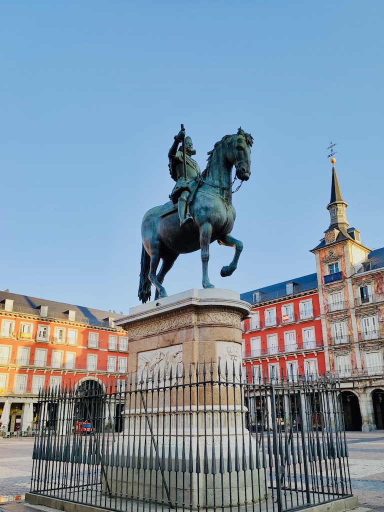 Espagne Madrid Philip III statue Playa Mayor