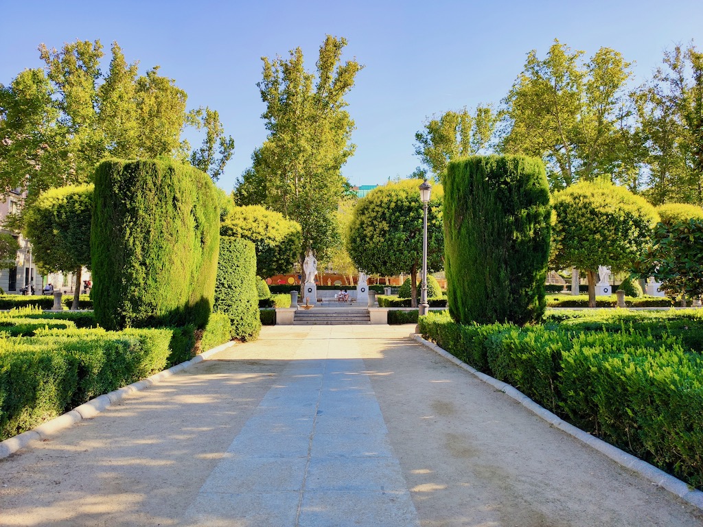 Spain Madrid park oriente view